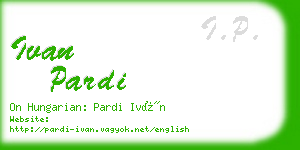 ivan pardi business card